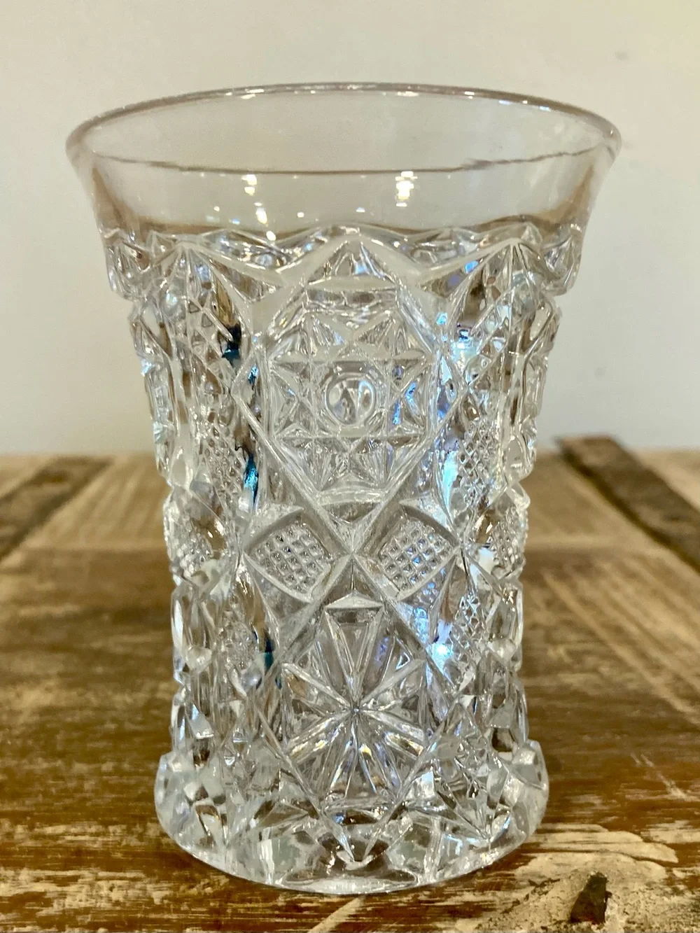 Fostoria Rosby Clear 8 Oz Flat Tumbler Flared Shape Pressed Glass
